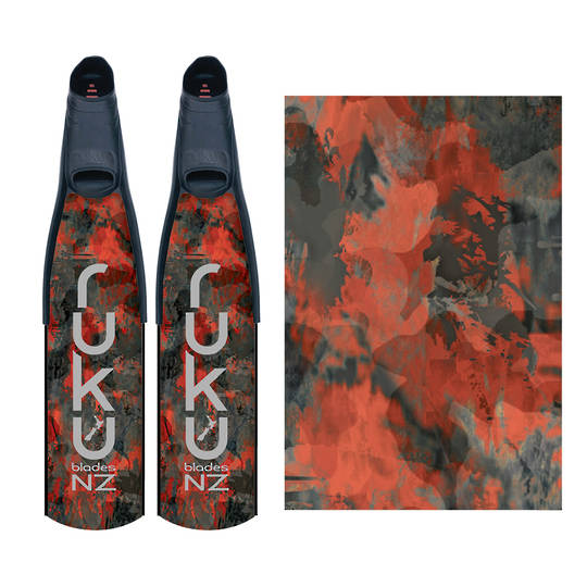 Ruku Composite Spearo Blades | Razor Red Camo